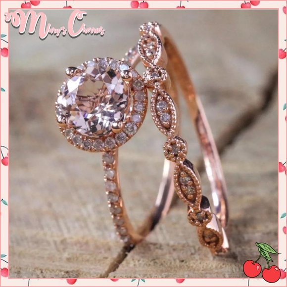Mary's Cherries Boutique Jewelry - 🍒 ROSE Gold Ring Set